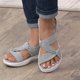 thumbnail image 1 of Zapatos de mujer Tacones de cuña planos Sandalias casuales de mujer con soporte de arco Wmkox8yii  nm10770, 1 of 7