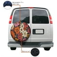 thumbnail image 4 of KAKALAD Hippie Floral 4 Spare Tire Cover Universal Car Vehicle Tools For Rv SUV Truck Camper Travel Trailer Accessories Buckle 14” Inch, 4 of 6