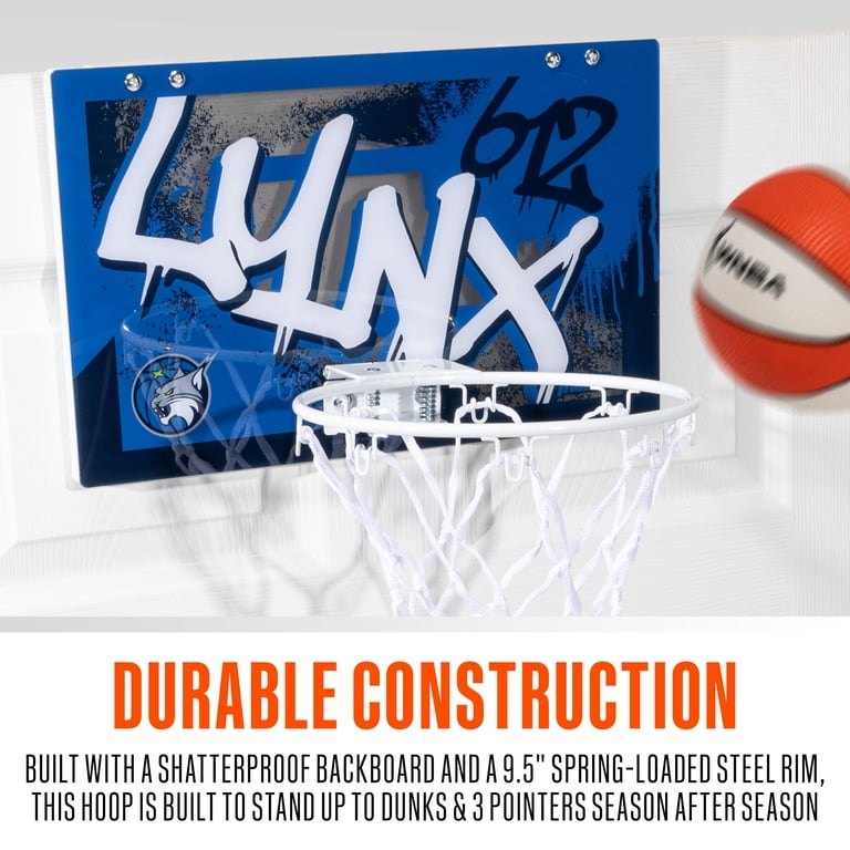 Franklin Sports WNBA Minnesota Lynx Over the Door Basketball Hoop