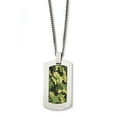 thumbnail image 1 of Collier en Acier Inoxydable Imprimé Vert Camouflage sous Caoutchouc 22 Po, 1 of 3
