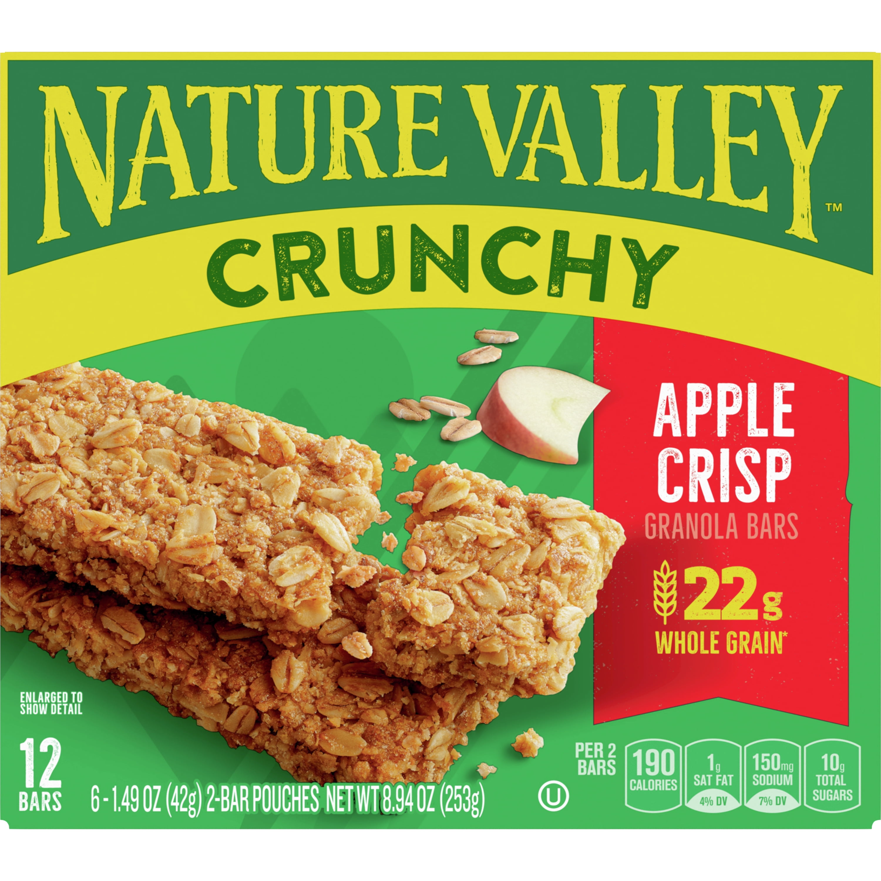 Nature Valley Granola Bars, Apple Crisp, Crunchy - 6 pack, 1.49 oz