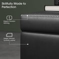 thumbnail image 2 of Storage Ottoman Bench, Ottoman Foot Rest, Mid-Century Modern, Synthetic Leather with Stitching, Dual Safety Hinges, 680 LBS Load, End of Bed Bench for Bedroom, Living Room, Entryway, 2 of 7