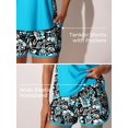 thumbnail image 4 of ZANKLEY Womens Print Tankini Swimsuits Two Piece Summer Bathing Suits Loose Sleeveless Tank Top and Shorts, 4 of 9