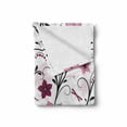 thumbnail image 2 of Dragonfly Soft Flannel Fleece Throw Blanket, Shabby Form Floral Swirled Leaves and Florets Illustration, Cozy Plush for Indoor and Outdoor Use, 70" x 90", Pale Pink Dried Rose, by Ambesonne, 2 of 6
