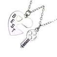thumbnail image 3 of 2Pcs/set Women Girls Heart Key Necklace Puzzle Heart Sweater Neck Chain Chain Couples Lovers Neck Chain, 3 of 8