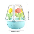 thumbnail image 3 of Lámpara de mesa de silicona con luz nocturna pequeña de tulipán para dormitorio infantil (azul), 3 of 7