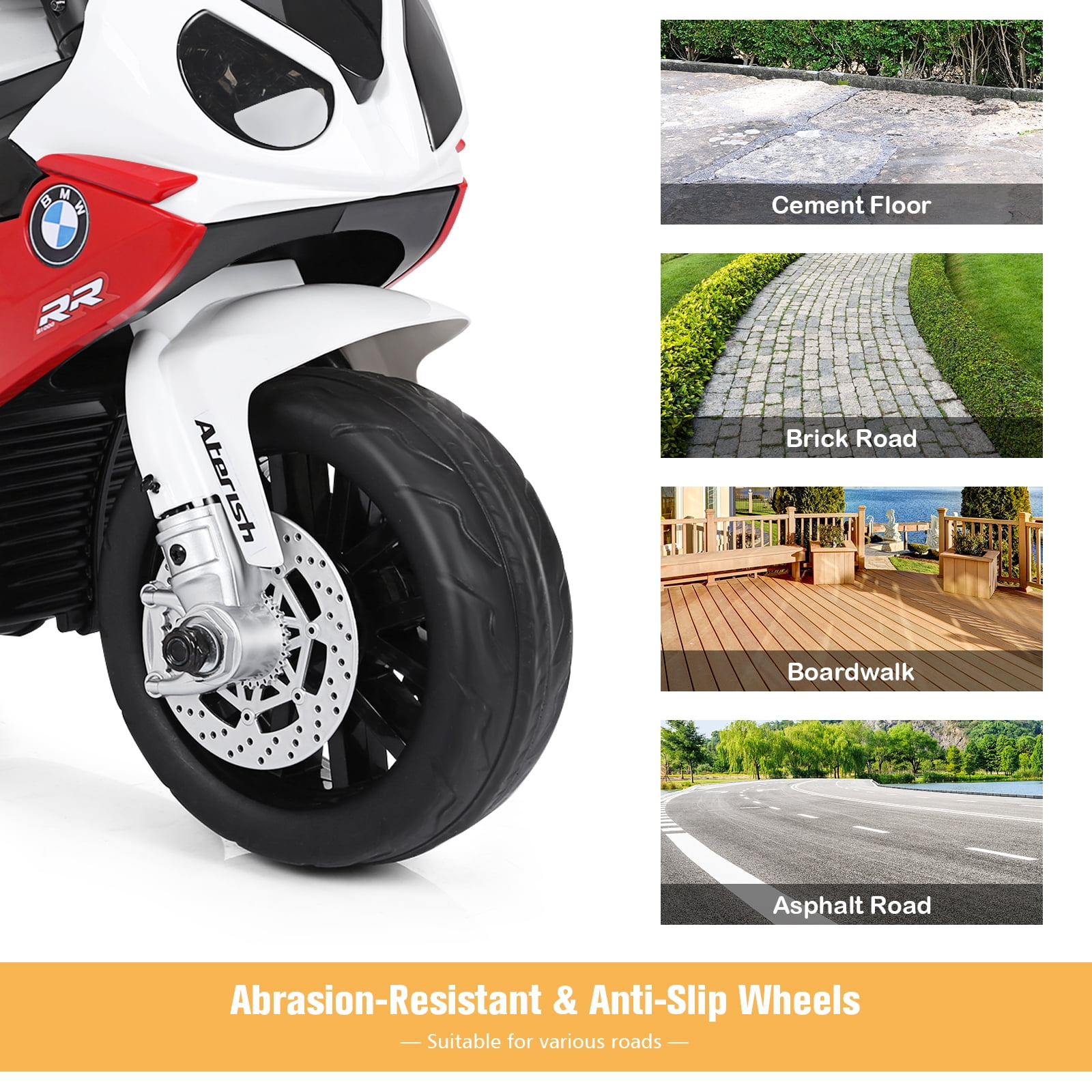 Topbuy Red 6 V BMW Motorcycle Powered Ride-On