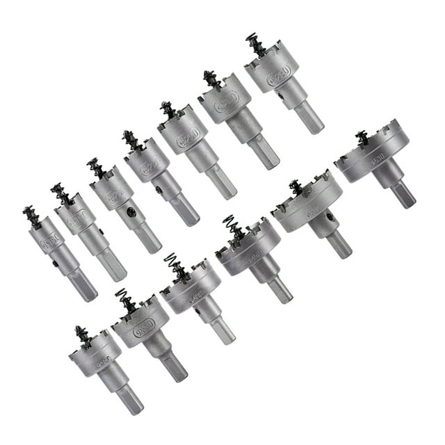 Consejo De Carburo TCT TCT Bit Bits Sierra Sierra Acero Inoxidable 13 Piezas 16 18 20 22 Mm