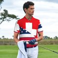 thumbnail image 3 of Kuqiui Mens Golf Polo Shirt Dry Fit Performance Sport Short Sleeve Golf Polo Shirts for Men-USA Switzerland, 3 of 7