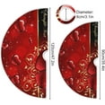 thumbnail image 3 of FMSHPON Valentine's Day Mother's Day Red Heart Love Xmas Christmas Tree Skirt Stand Mat for Holiday Party Decoration Indoor Outdoor 36 inches, 3 of 6