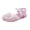 Light Purple, variant on Girls Crystal Jelly Sandals Closed Toe Hollow Out Slip On Casual Summer Shoes with Buckle Strap for Beach Daily Wear, Size 24-35