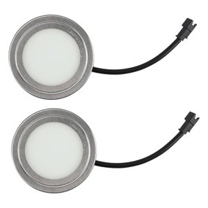 2PCS Lumière de la hotte intégrée DC12V 1.5W Hotte en acier inoxydable LED lampe