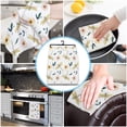 thumbnail image 5 of Flower Green Leaf Dragonfly Kitchen Towel Cleaning Cloth Microfiber Soft Household Super Absorbent Dish Washing Cloth, 5 of 7