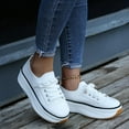 thumbnail image 2 of 2024 New Spring Sneakers, Women Casual Breathable Sport Shoes Lace-up Outdoor Canvas Walking Shoes, 2 of 14