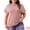 Pink, variant on DARING DIVA Women's Plus Short Sleeve Textured Top 4X Grass Green