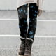 thumbnail image 1 of MKLEKYY Leggings deportivos de cintura alta con estampado informal para mujer, pantalones de yoga para fitness 4475, 1 of 3