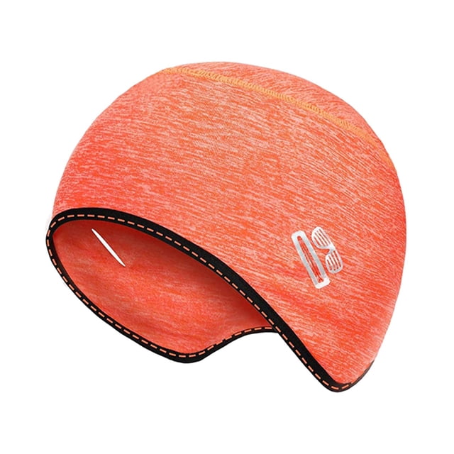 Gorro de ciclismo Skull Caps Absorbe la humedad a prueba Forro térmico Unisex Headwear para motocicleta, snowboard, bicicleta, esquí, clima Naranja Macarena Sombrero para correr