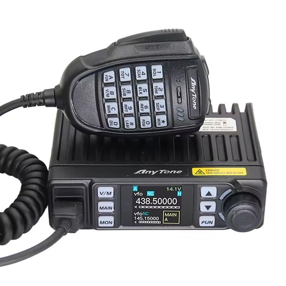 AnyTone AT779UV Mini rádio móvel 136-174Mhz e 400-470Mhz Walkie Talkie para