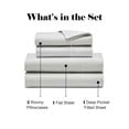 thumbnail image 4 of Superior Cotton Blend 600 Thread Count Dash Stitch Hem Sheet Set, Queen, Platinum, 4 of 7