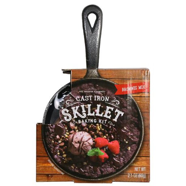 The Cast Iron Skillet Brownie Baking Gift Set in Black, Small