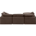 thumbnail image 5 of Meridian Furniture Indulge 94" Velvet L-Shaped Modular Sectional in Brown, 5 of 9