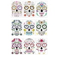 thumbnail image 1 of MAUXDA Halloween Clearance 9PCS Halloween Temporary Face Art Mask Sugar Skull Tattoo Sticker, 1 of 1