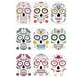 thumbnail image 1 of pegatinas temporales para tatuajes de calaveras con diseño de máscara facial de Halloween, 1 of 1