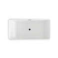 thumbnail image 6 of Elegant Kitchen & Bath BT30659GW-MBK 59 in. Rectangle Bathtub, Glossy White with Matte Black Trim, 6 of 8