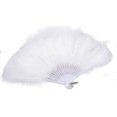 thumbnail image 3 of Kayannuo Christmas Decorations Clearance Wedding Showgirl Dance Elegant Large Feather Folding Hand Fan Decor Decal White Christmas Ornaments, 3 of 3