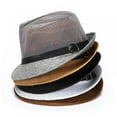 thumbnail image 2 of Small Top Hat Men Women Linen Straw Simple Casual Style Sunshade Breathable Cap Outdoor Travel Outing Photography Head Decoration, 2 of 10