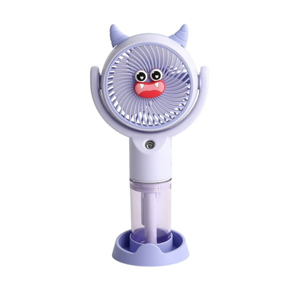 Portable Fan Rechargeable,Cute Fauna Spray Fan Mini Portable, Handheld Cartoon Fan with USB Rechargeable Desktop Hydration