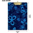 thumbnail image 3 of FMSHPON Butterfly Blue Clipboard Hardboard Wood Nursing Clip Board and Pull for Standard A4 Letter 13x9 inches, 3 of 8