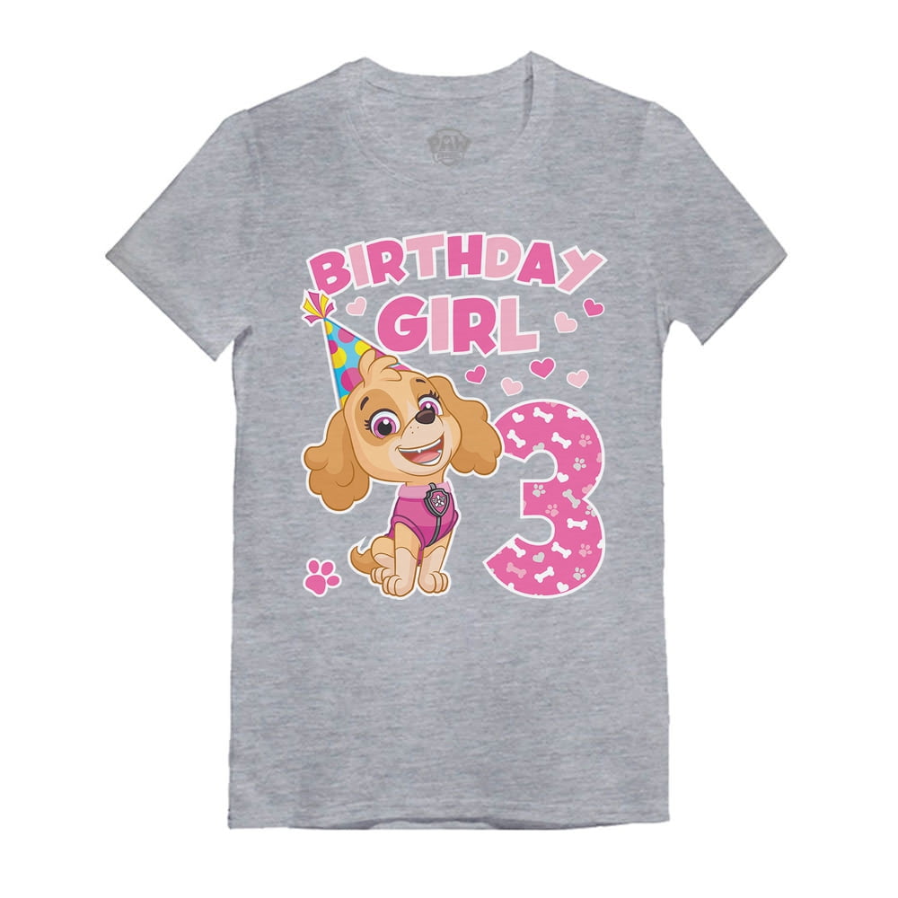 Birthday Girl Shirt Paw Patrol Skye 3rd Birthday Infant Girls' Fitted T-Shirt