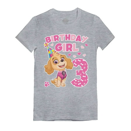 

Tstars Girls 3rd Birthday Gift Paw Patrol Skye Toddler Kids T Shirt