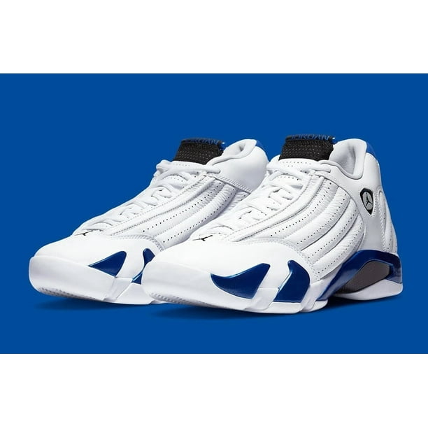 N I-K-E A i r-Jor-dan 14 Retro White Hyper Royal 487471-104 Men's Size New