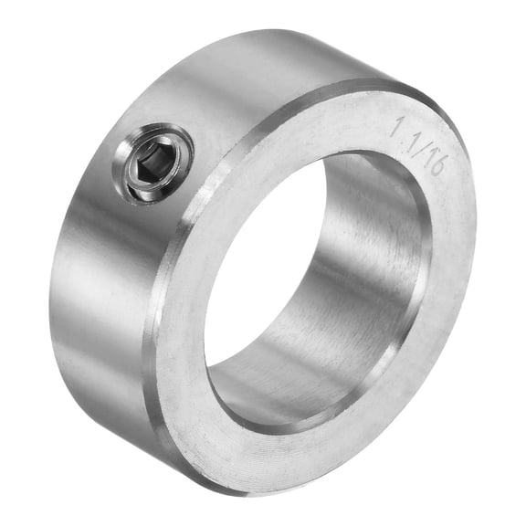 Set Screw Collars 1-1/8" Bore 304 Stainless Steel Shaft Collars, 1-3/4" OD, 5/8" Width