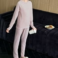 thumbnail image 5 of Cethrio Girls Thermal Pajama Sets, Two Piece Soft Long Sleeve Winter Sleepwear Loungewear Pink Size 14-16, 5 of 5