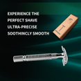 thumbnail image 6 of Safety Razor for Men and Women, Reusable Metal Razors, with 10 Platinum Safety Razor Blades, Face Razors for Men Shaving, Sustainable Hair removal and shaving cleaning tools, Metallic Silver, 6 of 8