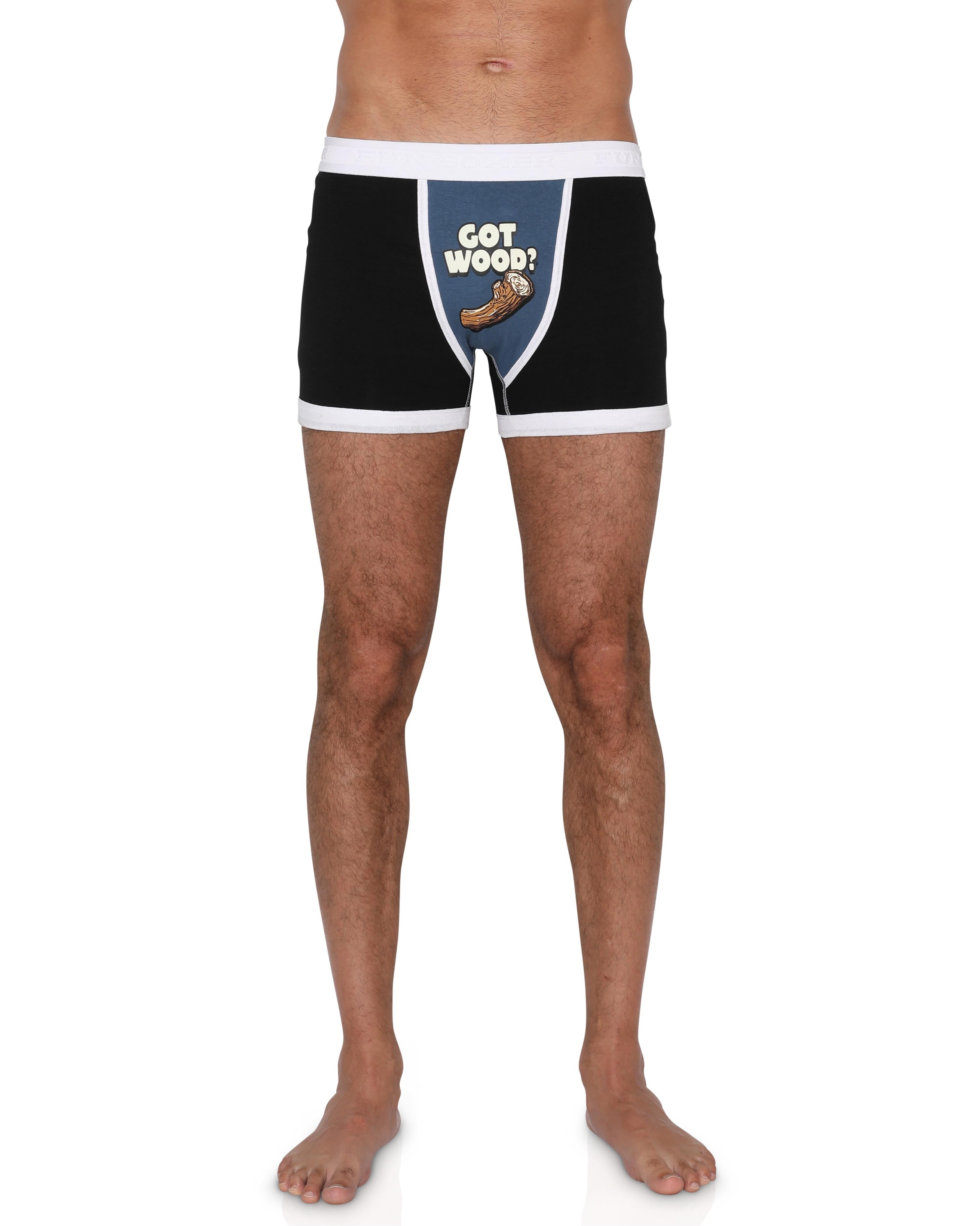 Fun Mens Boxers Crotch Print Boxer Shorts Briefs Underwear, GotWood, Size:  L 