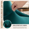 thumbnail image 4 of DONGPAI Stretch Wingback Dining Chair Cover Side Chair Slipcover, Velvet Accent Chair Cover with Arms, Protector Seat Cover for Dining Living Room Home, 1 Pack, Green, 4 of 8