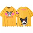thumbnail image 3 of Camiseta de manga corta de colaboración conjunta de Sanliou Kuromi, holgada, estilo informal de verano para niñas, dibujos animados de moda, periféricos de anime, 3 of 5