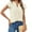 Beige, variant on WTXUE T-Shirts Short Sleeve, Crew Neck Shirts for WomenCasual Solid T Shirt V-Neck Top Blouse Solid Casual Tops for Women