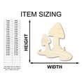 thumbnail image 2 of Unfinished Wood Mushrooms Shape - Craft - up to 46" 5" / 1/2", 2 of 5