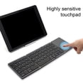 thumbnail image 4 of Youkk Folding Keyboard Rechargeable Wireless Computer Supplies Foldable Design Office Accessories Multipurpose Tablet Touchpad Black, 4 of 6