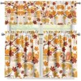 thumbnail image 4 of Squirrel Kitchen Curtains Window Curtains Elegant Curtains for Living Room, Fall Leaves Rod Pocket Short Tier Curtain for Room Decorative Curtains Valance, 4 of 6