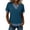 Blue, variant on Denim Tops for Women Lapel Button Solid Color Casual Short Sleeved Denim Patchwork Pullover Sweatshirt Jean Top