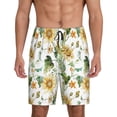 thumbnail image 1 of Fotbe Watercolor Bright Sunflowers Pantalones Cortos de Pijama para Hombre, Ropa de Dormir, Pantalones de Pijama Cortos para Hombre-XX-Large, 1 of 6
