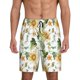 thumbnail image 1 of Balery Watercolor Bright Sunflowers Pantalones cortos de pijama de punto de algodón para hombre con cinturilla y bolsillos-Large, 1 of 6