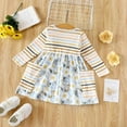 thumbnail image 2 of YEEDISON Girl Dresses Kids Clothes Cotton Pocket Long Sleeve casual Girls Dress 1-6Y, 2 of 5
