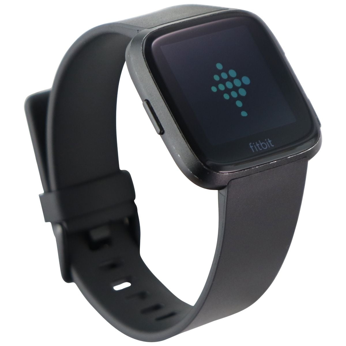 Fitbit Versa (1st Gen) Smart Watch - Black Aluminum/Black Band ...